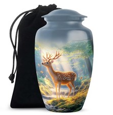 Deer Cremation Urns 6Inch for Human Adult Ashes Handcrafted Decorative
