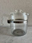 VTG Pyrex 7759 8-9 Cup Glass Percolator Coffee Pot Flame Ware NO Pump Or Basket