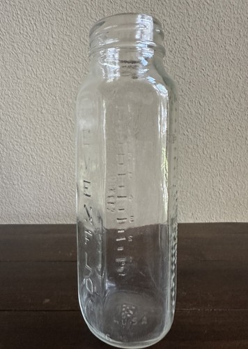 Biberon vintage Evenflo vetro trasparente goffrato 8 oz  - Foto 8 di 9