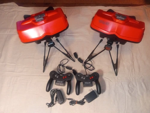 2 Nintendo Virtual Boy 3D Console mega bundle must read. includes 16 rare games 