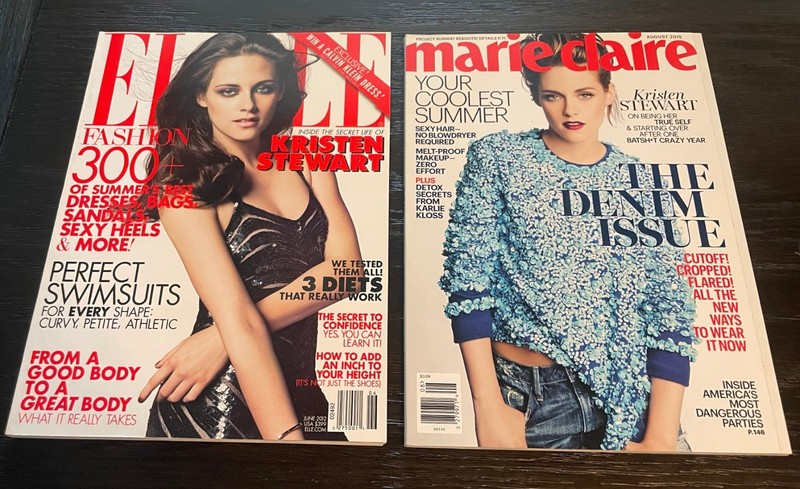 US ELLE & Marie Claire  - Lot of Two - Kristen Stewart Covers