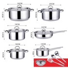 Stainless Steel Cookware Set Pots Pans Set Dishwasher Oven Safe Kitchen Saucepan