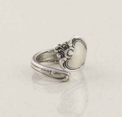 Sterling Silber Schilf und Barton Löffel Ring Bypass Ring Größe 7 1/2