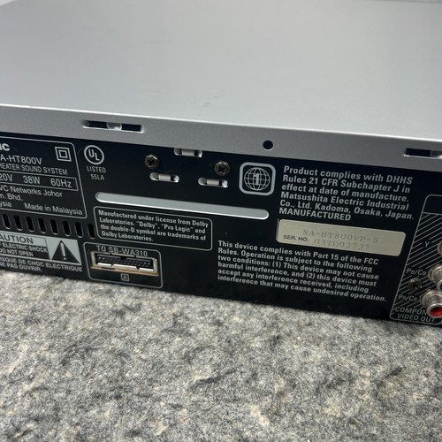 Panasonic SA-HT800V DVD/VCR Home Theater Sound System Tested No Remote - Picture 8 of 9