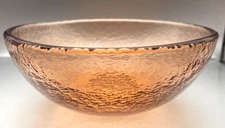 Fire and Light Recycled Glass Cobalt Orange Copper Bowl 6"