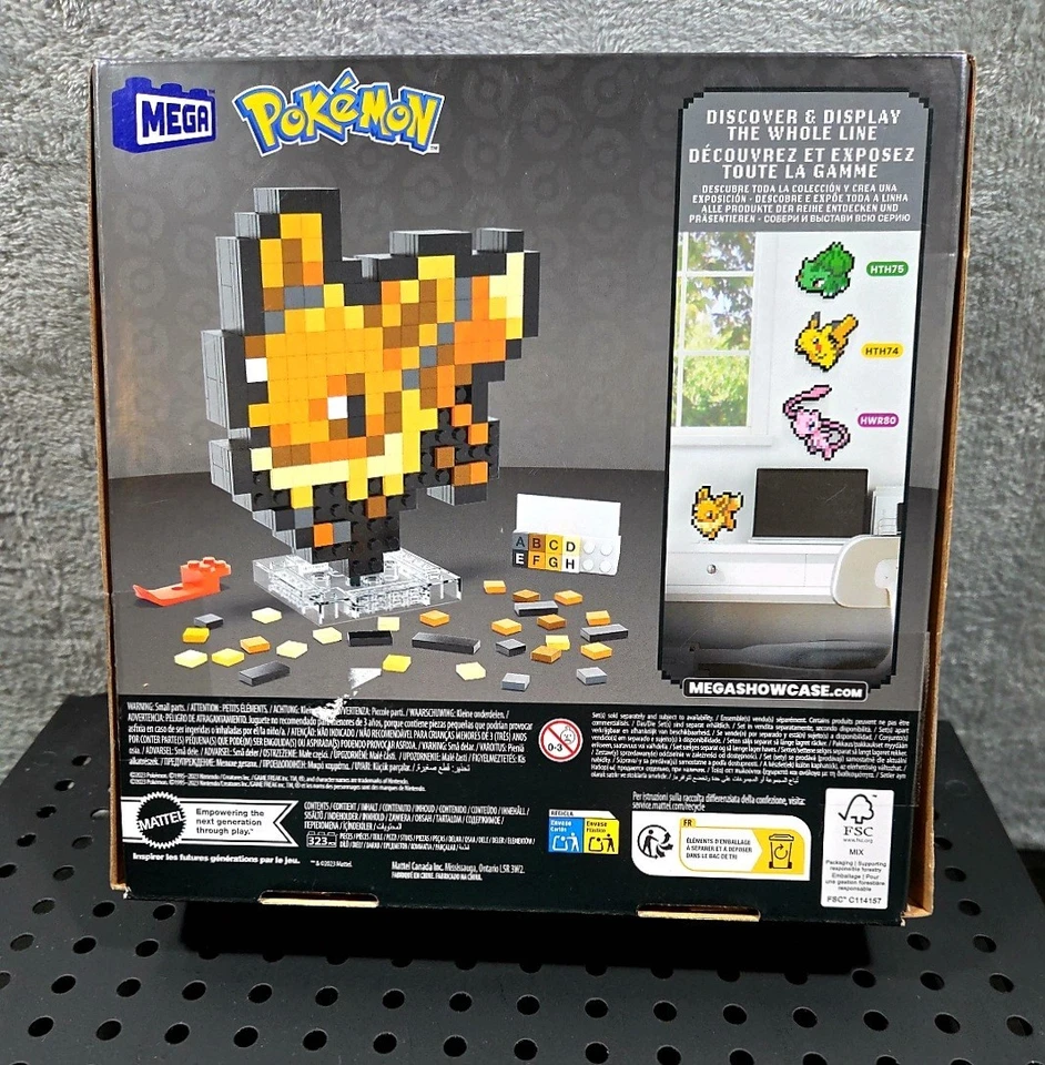 MEGA Pokemon Eevee 323 Piece Building Set Pixel Art  Retro Figure NEW SEALED - Image 4 of 4