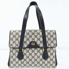 GUCCI Hand Bag PVC Leather Navy Blue (POWDER) P3333CA802