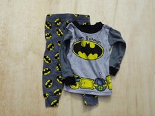Size 18-24 Mos Marvel Boys Batman Two Piece Set Pajamas Black Yellow Grey