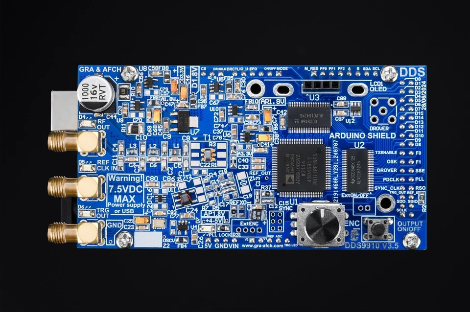 DDS AD9910 v3.5 Shield for Arduino RF Signal Generator AM/FM/SWEEP - Image 3 of 4