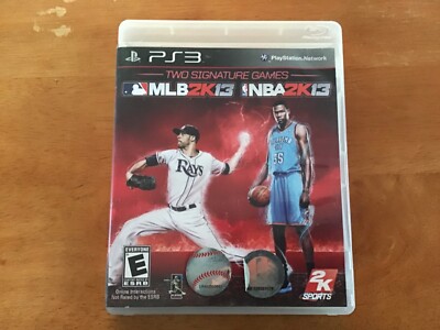 MLB 2K13 / NBA 2K13 Combo Pack (Sony PlayStation 3, 2013) PS3 Game w Manual