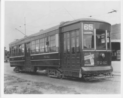 7DD773 RP 1932/70er Jahre? PRT PHILADELPHIA RAPID TRANSIT STREETCAR 7242 LUZERNE RT65