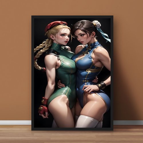 Sexy Chun Li Cammy Street Fighter Capcom Game Anime Hot Poster Print - No Frame - Picture 2 of 3