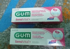 Image of Gum sensivital fluoride toothpaste quickly relieves tooth sensitivity  pack of 2