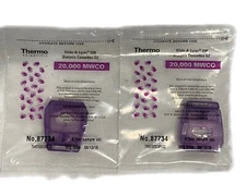 (2 Pcs) THERMO 0.5mL Slide-A-Lyzer G2 Dialysis Cassettes Protein 20K MWCO 87734