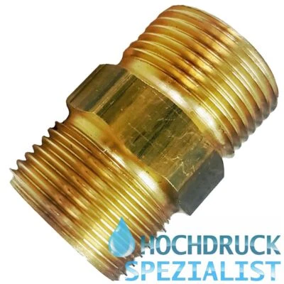 R+M DE WIT Schlauchverbinder für HD-Schläuche M22x1,5 für Kärcher, Kränzle, Doppelnippel