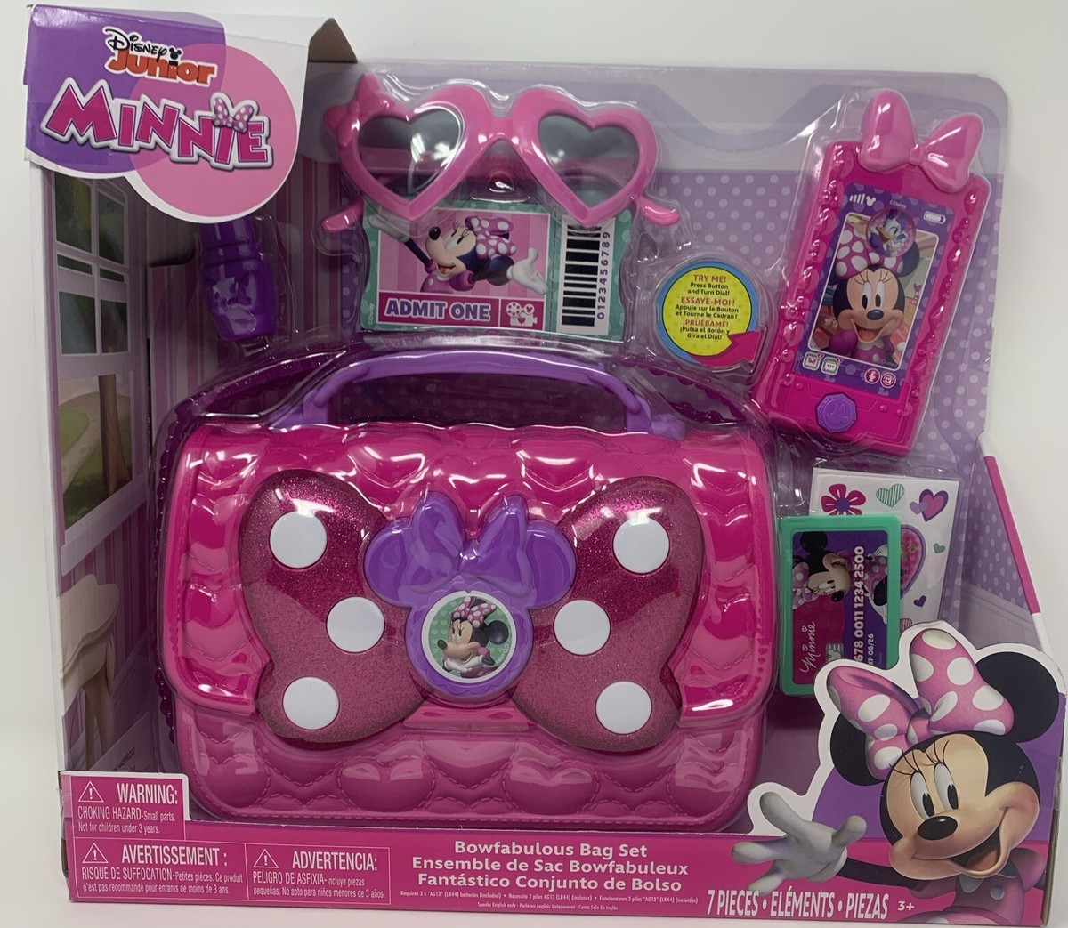 Disney Junior Minnie Mouse Bowfabulous Bag Set New (27A)