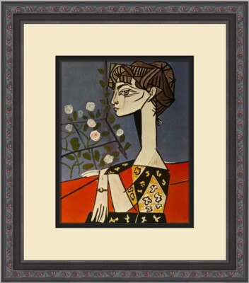 PICASSO 油絵アート Golden Gaze – Cubist Woman in Hat Picasso Oil Painting
