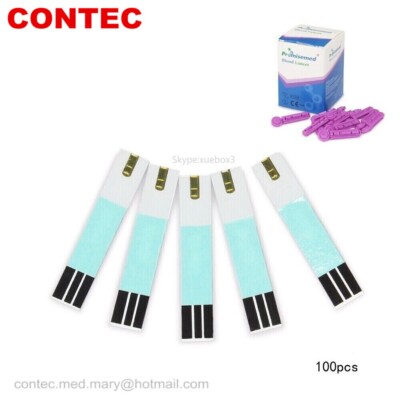 100-Pack Test Strips For CONTEC KH-100 Blood Glucose Meter – CE Certified