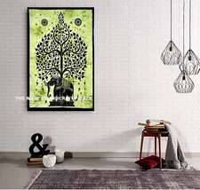 Tree of Life Psychedelic Wall Hanging Elephant Tapestry Indian Throw Wall Decor