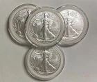 1 - Air-Tite Coin Capsule with White Ring for American Silver Eagle - 40.6mm