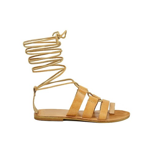 Handmade Greek Leather Sandals Women Gladiator Summer Flat Shoes