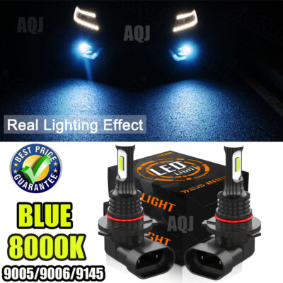 Pair 9145 9140 LED Fog Light Bulbs for Ford F150 2006-2022 6000K Cool blue