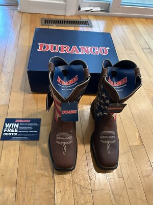 Durango 10'' RD4414 Western Lady Rebel Pull On Leather Boots Women's Size 8M -NIB