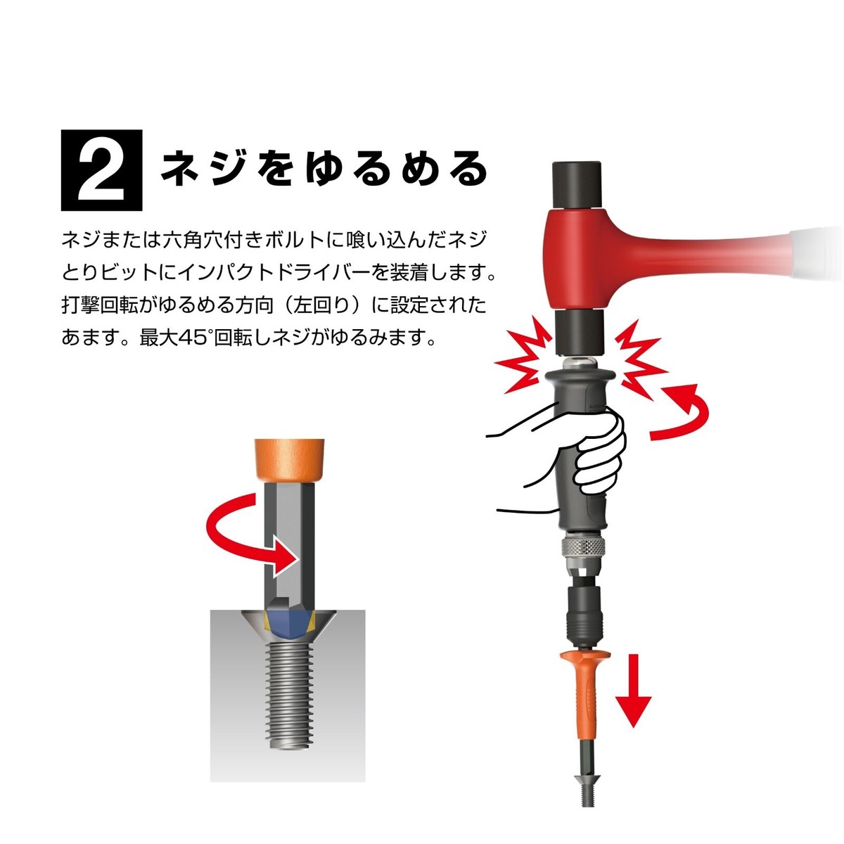 ANEX 1903-NS1 Japan Slim Removal Impact Screwdriver Driver