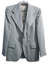 Vtg 70s Johnny Carson Mint Green Blazer Sports Coat Mens Small Made In USA