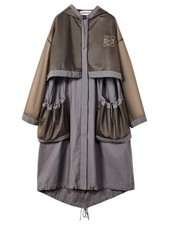 Loewe Long Hooded Parka Stone Grey Coat Retail $3000 +tax Brand New Small Defect
