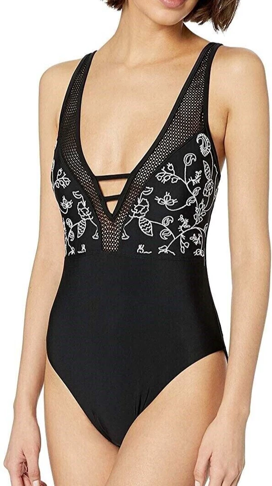 Купальник цельный женский Lucky Brand R2554 Westwood Wander, черный, M - Изображение 2 из 4