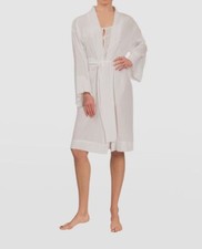 $170 Everyday Ritual Women's White Kimono Self-Tie Maya Robe Sleepwear Size S