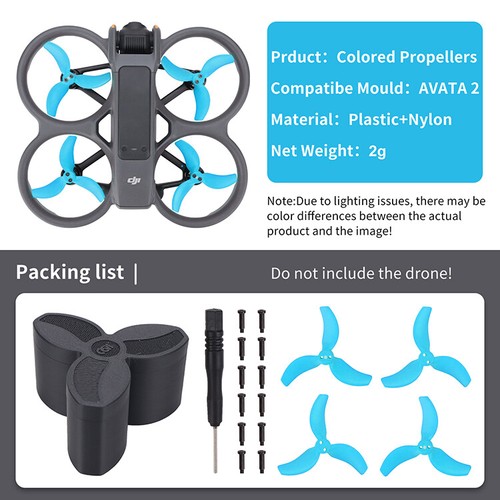 For DJI Avata 2 Drone Propellers Prop Blades Low Noise Wings with Storage Case - Picture 22 of 24