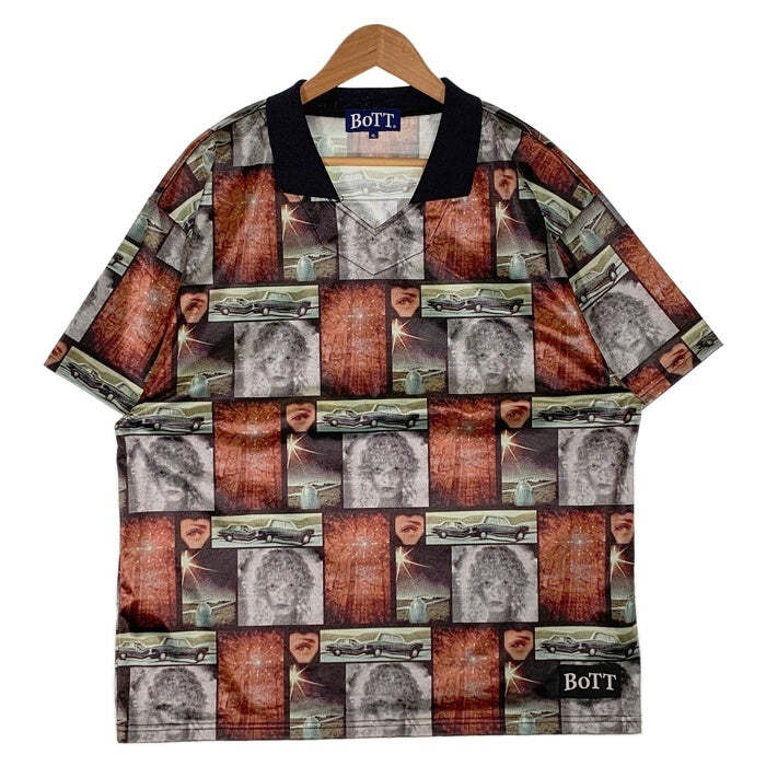 BOTT Bot All Pattern Print Game Shirt Short Sleeve Black Multi 241 