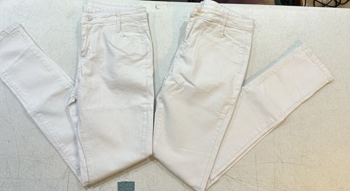 (2) Pair Of Women’s White Denim Jeans Women Stretch Fit White Jeans 29x30 - Picture 3 of 9