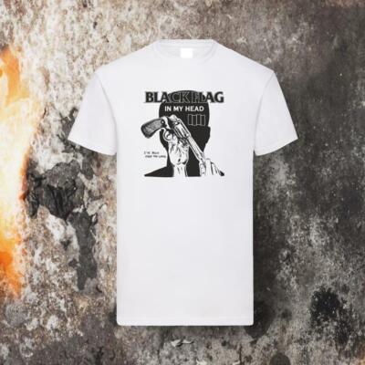 BLACK FLAG IN MY HEAD T-SHIRT (5 Farben, Größen S-5XL)