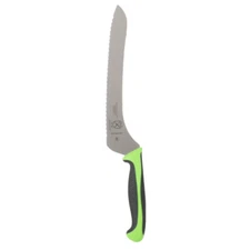 Mercer Culinary Millennia 9" Offset Serrated Bread/Sandwich Knife Green Handle