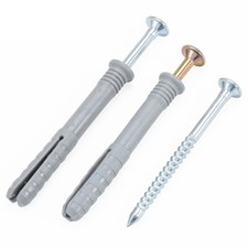 M6 M8M10 Masonry Nylon Hammer Fixings Plugs Screw For Concrete Block Brick Stone