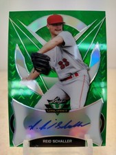 REID SCHALLER /75 AUTO 2020 Leaf Valiant Baseball PRIZM GREEN Flashback RC NAT'S