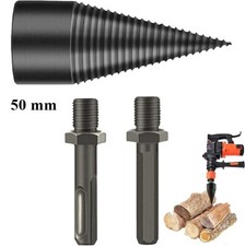 VITE CONICA A CUNEO SPACCALEGNA DIAM. 50 mm 2 ATTACCHI X TRAPANO SDS ED ESAGON.