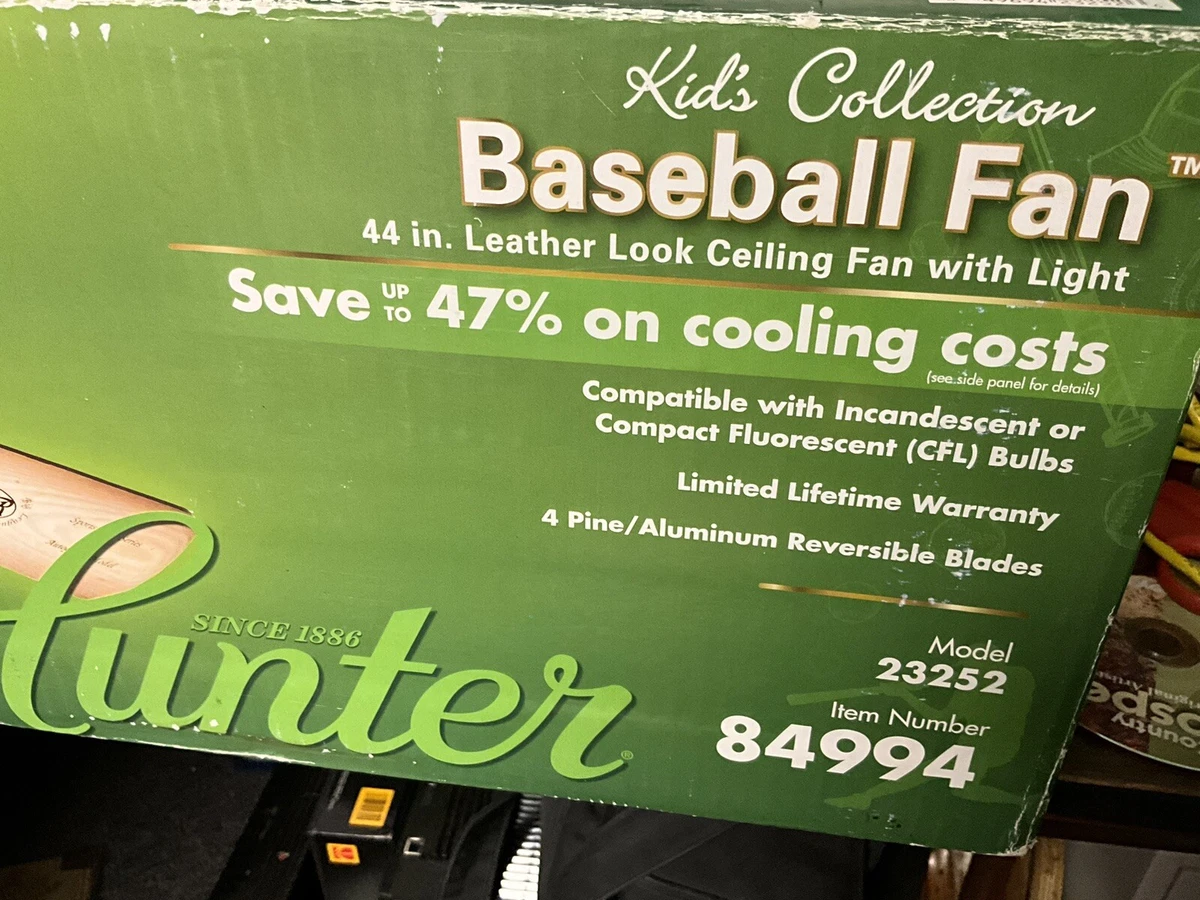 Hunter Baseball Fan Ceiling Model 23252 Shelly Lighting