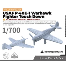 1/700 Military Model Kit USAF P-40E-1 Warhawk Fighter Touch Down 6pcs