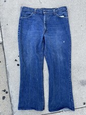 Vintage Levi  s 646 70s Jeans Denim Orange Tab Talon Zip 32 Button USA 38x32/34