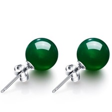 Chalcedony Stud Earrings