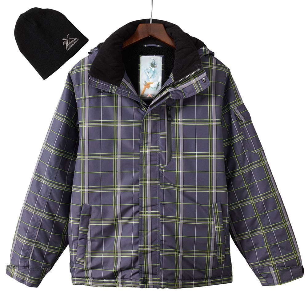 New ZeroXposur Men's Gray Plaid Comfort Warmth Performance S