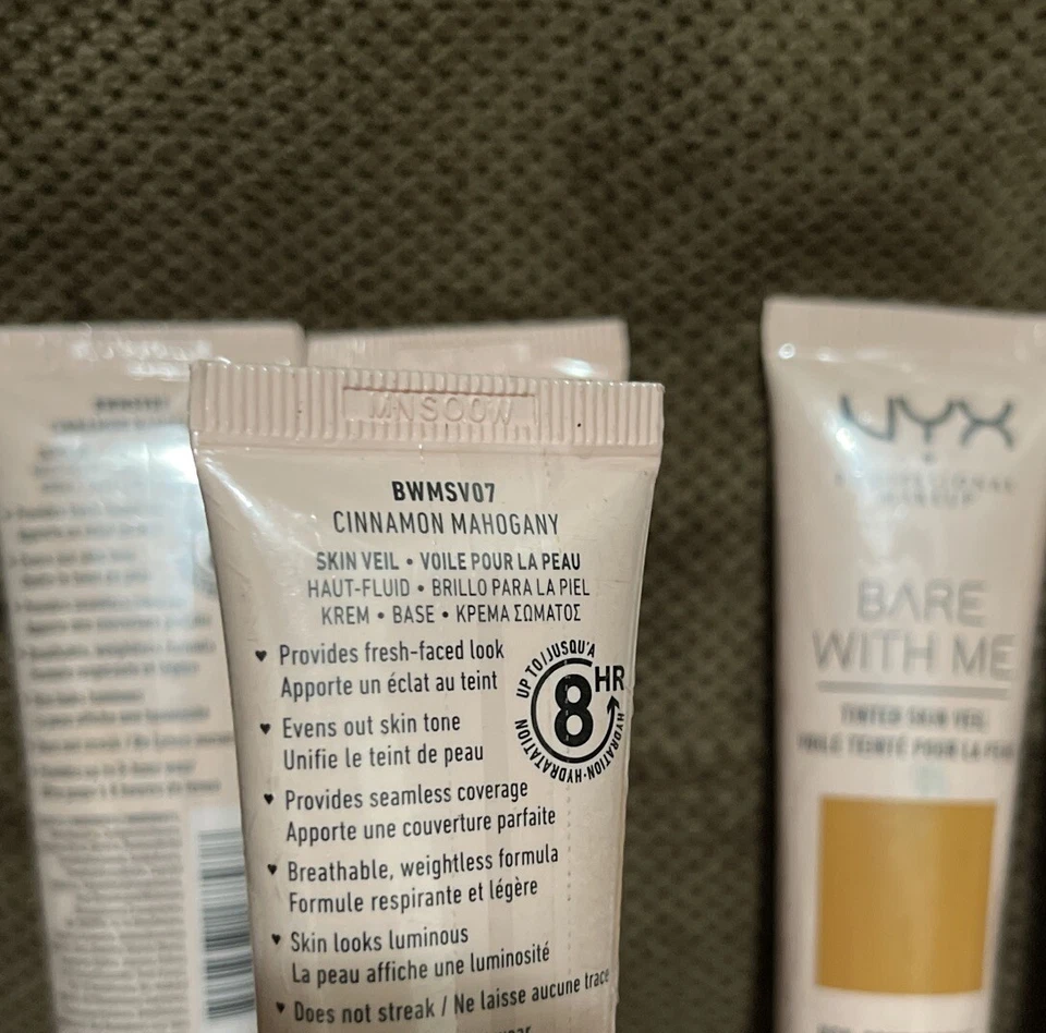 Lot of 5 NYX Bare With Me Tinted Skin Veil in Cinnamon Mahogany 0.91 fl oz New - Image 2 of 2