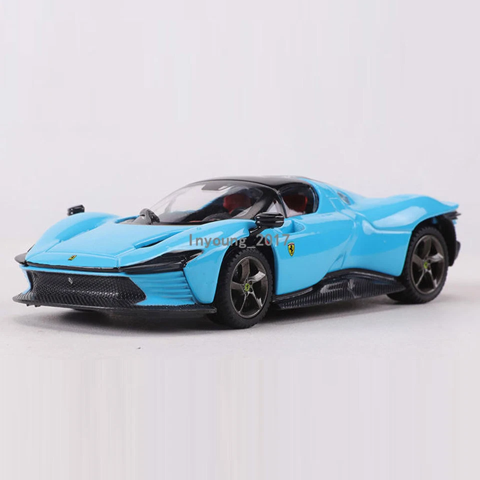 1:43 Ferrari Daytona sp3 Model Car Diecast Toy Cars Metal Die-cast Vehicle Blue - Image 4 of 4