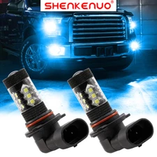2X 9005 9006 H10 9145 8000K Ice Blue 160W LED Fog Light Headlight Bulbs Kit