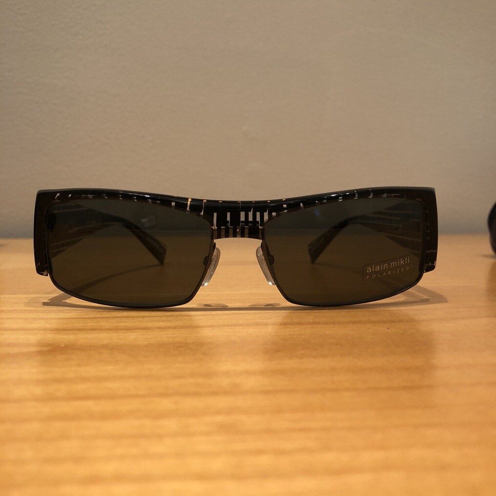 Vintage Retro Alain Mikli Black Pact Sunglasses Vintage Retro Alain Mikli Black Pact Sunglasses $500 Value  main image 3