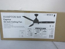 Hampton Bay Caprice 52 in. Integrated LED Indoor Matte Black Ceiling Fan